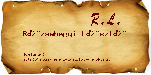 Rózsahegyi László névjegykártya