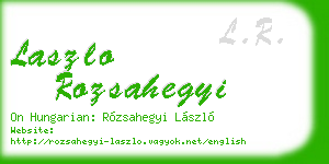laszlo rozsahegyi business card